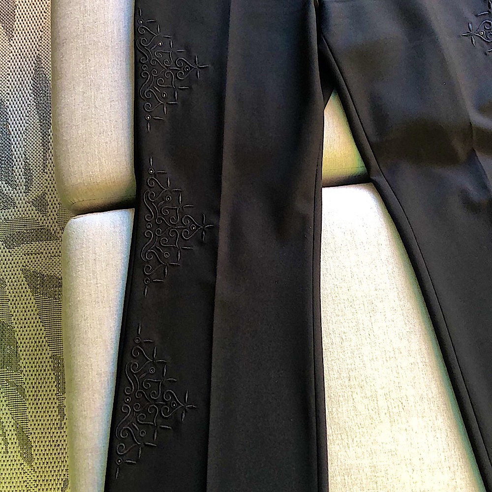 Embroidered dressy pants
